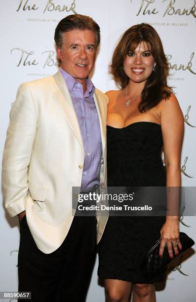 Alan Thicke and Tanya Thicke arrive at The Bank nightclub at Bellagio Las Vegas on June 19, 2009 in Las Vegas, Nevada.