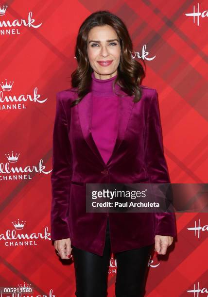Actress Kristian Alfonso attends the Hallmark Channel's Countdown To Christmas Celebration and VIP screening of "Christmas At Holly Lodge" at The...