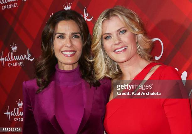 Actors Kristian Alfonso and Alison Sweeney attend the Hallmark Channel's Countdown To Christmas Celebration and VIP screening of "Christmas At Holly...
