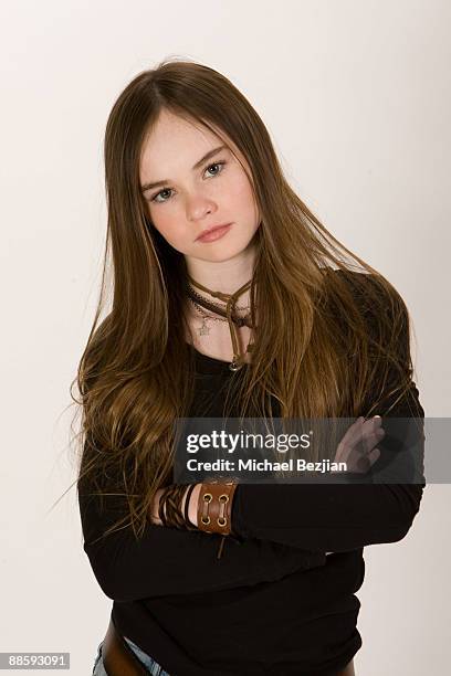 Madeline Carroll poses at a photo shoot on April 16, 2009 in Los Angeles, California.