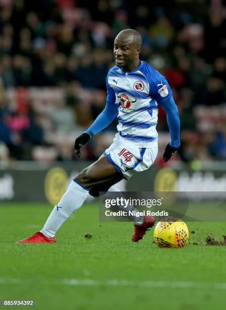 Sone Aluko of Reading during the Sky Bet Championship match between Sunderland and Reading at Stadium of Light on December 2, 2017 in Sunderland,...