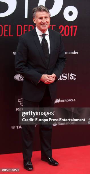 Sebastian Coe attends the 'As del Deporte' and 'As' sports newspaper 50th anniversary dinner at the Palacio de Cibeles on December 4, 2017 in Madrid,...