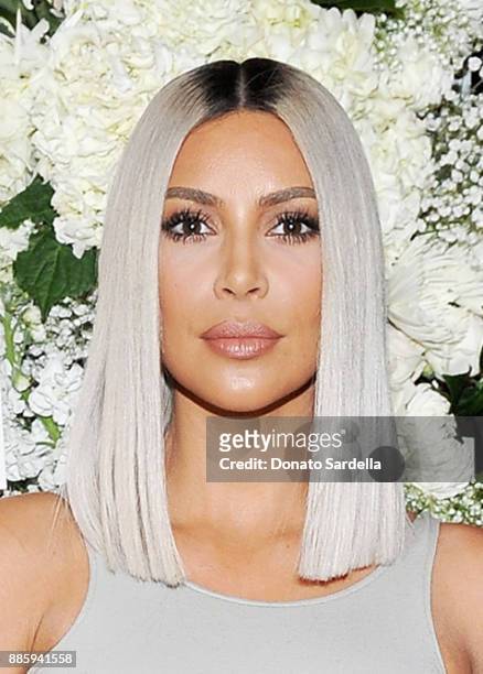 Kim Kardashian West attends The Tot holiday pop-up celebration at Laduree at the Grove on December 4, 2017 in Los Angeles, California.