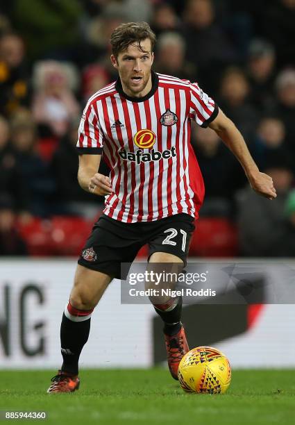 Adam Matthews of Sunderland during the Sky Bet Championship match between Sunderland and Reading at Stadium of Light on December 2, 2017 in...