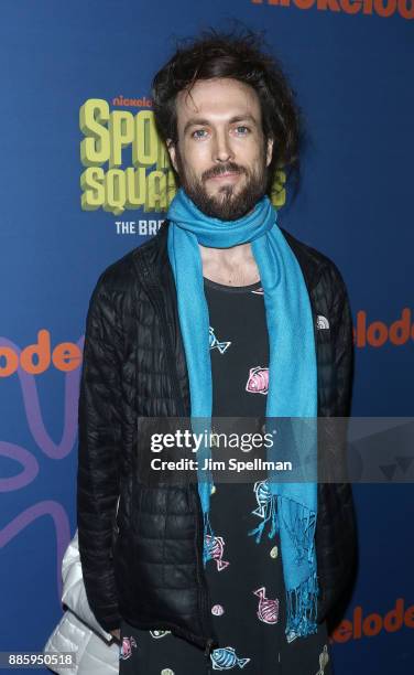 Songwriter Alex Ebert attends the"Spongebob Squarepants" Broadway opening night at Palace Theatre on December 4, 2017 in New York City.