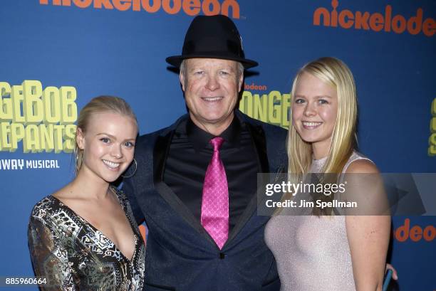 Actor Bill Fagerbakke and family attend the"Spongebob Squarepants" Broadway opening night at Palace Theatre on December 4, 2017 in New York City.