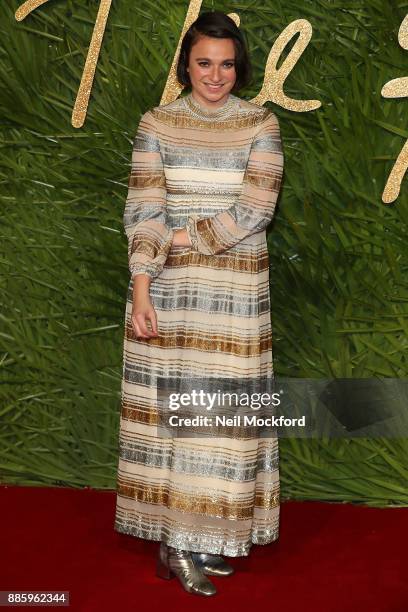 Gizzi Erskine attends The Fashion Awards 2017 in partnership with Swarovski at Royal Albert Hall on December 4, 2017 in London, England.