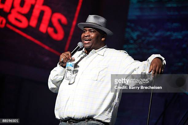 Comedian Patrice O'Neal performs on stage at "The Nasty Show" during TBS presents A Very Funny Festival: Just For Laughs on June 19, 2009 in Chicago,...