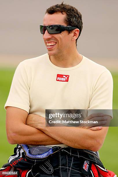 Justin Wilson driver of the Z-Line Dale Coyne Racing Dallara Honda during qualifying for the IRL Indycar Series Iowa Corn Indy 250 on June 20, 2009...