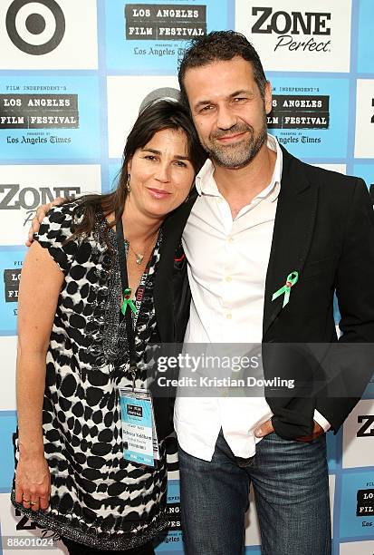 Director Rebecca Yeldham and Khaled Hosseini attend the 2009 Los Angeles Film Festival's Artists in Residence: Khaled Hosseini with a screening of...