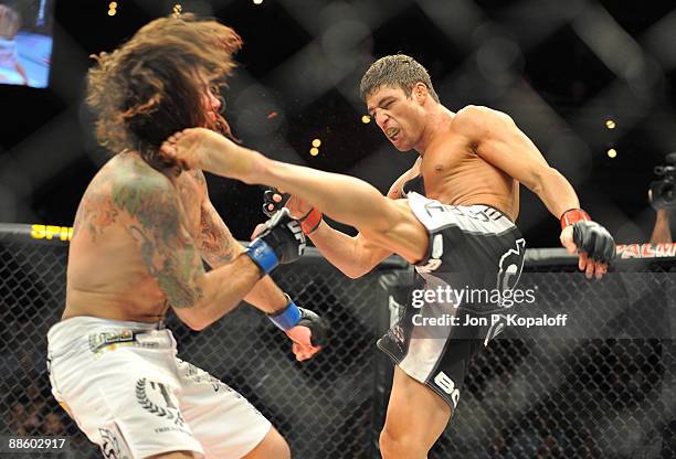 Clay Guida battles Diego Sanchez during their Lightweight bout at The Ultimate Fighter 9: Team US vs. UK Finale at the Pearl at the Palms Hotel and...