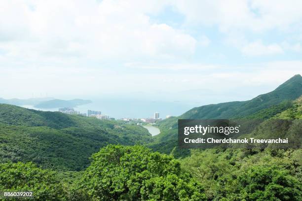 pok fu lam reservoir, hong kong - hong kong mountain stock pictures, royalty-free photos & images