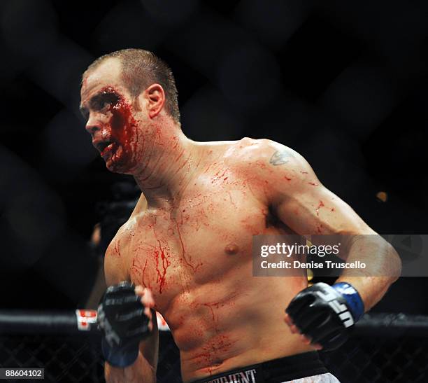 Kevin Burns during his Welterweight bout for the Champion title at the UFC Ultimate Fighter 9: Team US vs. UK Finale at the Pearl at The Palms on...