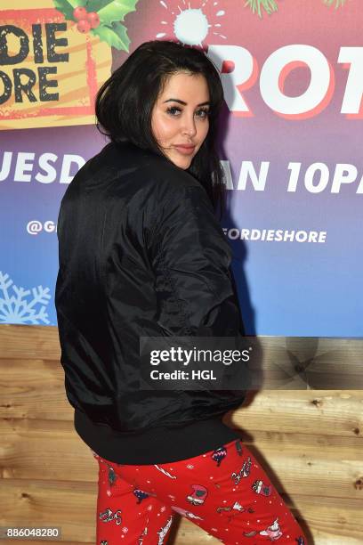 Marnie Simpson attends a Christmas Photocall in Santa's Grotto at Leicester Square on December 5, 2017 in London, England.