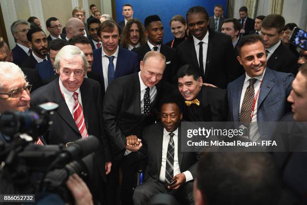 Vladimir Putin, President of Russia meets Gordon Banks, Maradonna, Pele and Fabio Cannavaro prior to the Final Draw for the 2018 FIFA World Cup...