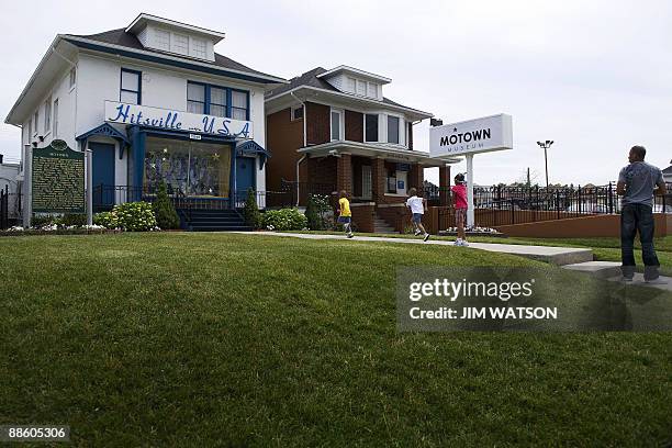 By Rob Lever, Entertainment-US-music-company-Motown A family visits the Motown Museum in Detroit, Michigan, June 16, 2009. Fifty years after the...