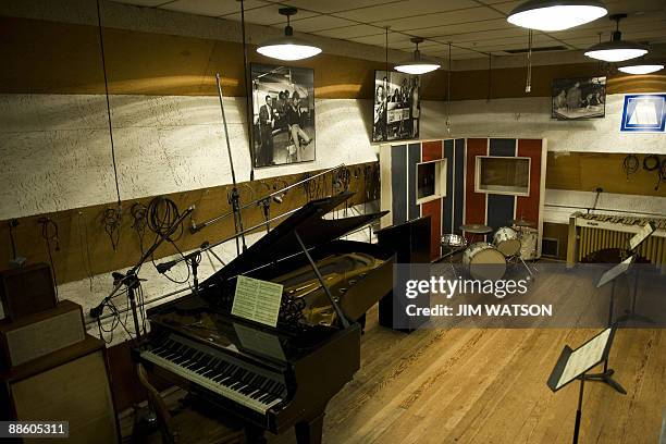 By Rob Lever, Entertainment-US-music-company-Motown Studio A at the Motown Museum in Detroit, Michigan, June 16, 2009. Fifty years after the birth of...
