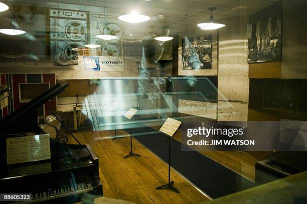 By Rob Lever, Entertainment-US-music-company-Motown View from the control booth into Studio A of the Motown Museum in Detroit, Michigan, June 16,...