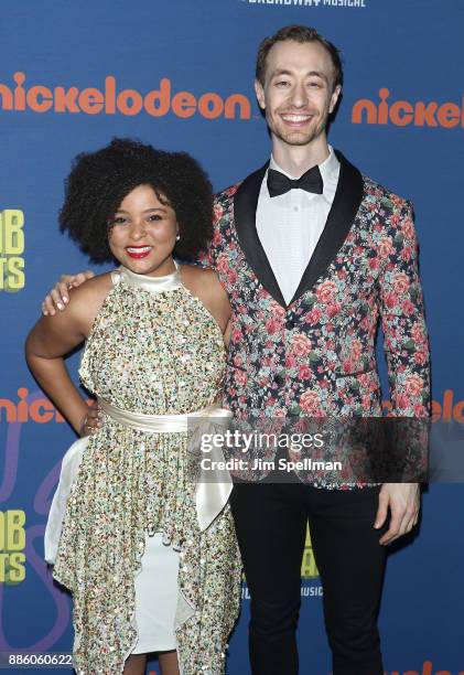 Actors Brynn Williams and Alex Gibson attend the "Spongebob Squarepants" Broadway opening night after party at The Ziegfeld Ballroom on December 4,...
