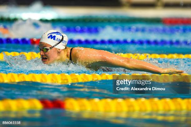 Marie Wattel in Final 100m Butterfly of the French National Swimming Championships on December 3, 2017 in Montpellier, France.