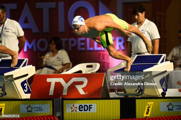 Damien Joly in Final 1500m Freestyle of the French National Swimming Championships on December 3, 2017 in Montpellier, France.