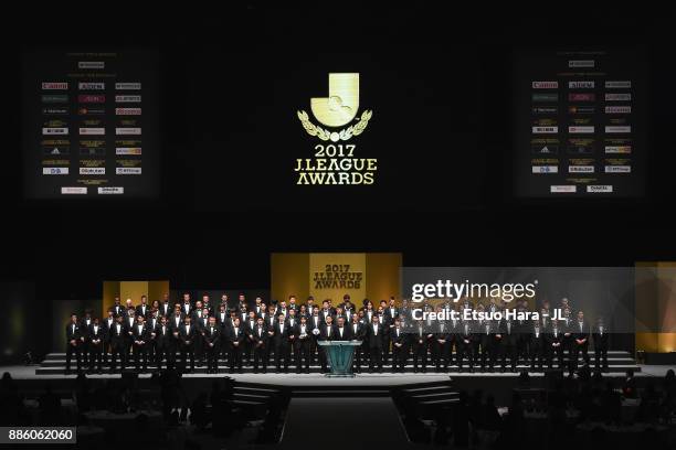 League Chairman Mitsuru Murai addresses during the 2017 J.League Awards at Yokohama Arena on December 5, 2017 in Yokohama, Kanagawa, Japan.