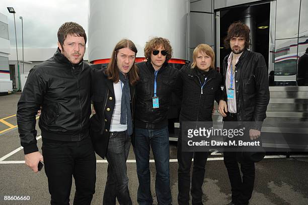Kasabian attend the British F1 Grand Prix on June 21, 2008 in London, England.