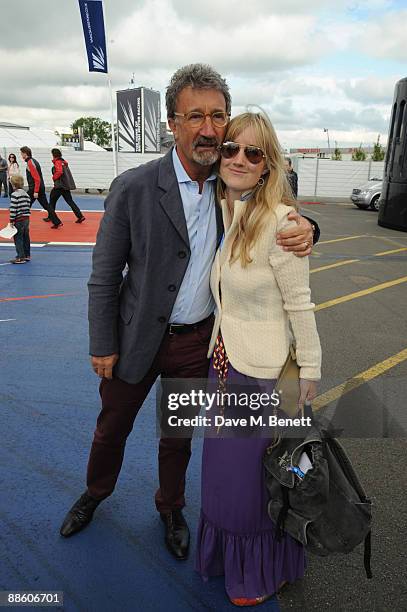 Eddie Jordan and daughter attend the British F1 Grand Prix on June 21, 2008 in London, England.