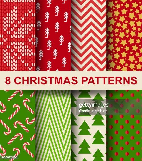 christmas patterns - candy samples stock illustrations