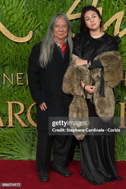 John Rocha an guest attend the Fashion Awards 2017 In Partnership With Swarovski at Royal Albert Hall on December 4, 2017 in London, England.