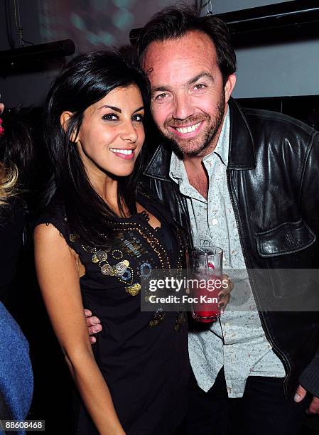 Actress Reem Kherici and TV host Alexis Tregarot attend the Philippe Vandel DJ Party at the Murano Hotel on June 11, 2009 in Paris, France.