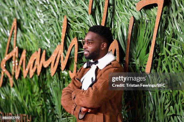 Tinie Tempah attends The Fashion Awards 2017 in partnership with Swarovski at Royal Albert Hall on December 4, 2017 in London, England.