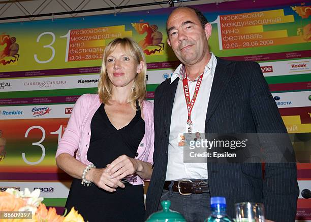 Actress Johanna ter Steege and film director Noud Heerkens attend a press-conference of the 'Last Conversation' movie during the 31st Moscow...