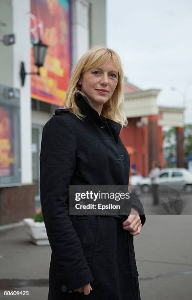 Actress Johanna ter Steege attends a press-conference of the 'Last Conversation' movie during the 31st Moscow International Film Festival at the...