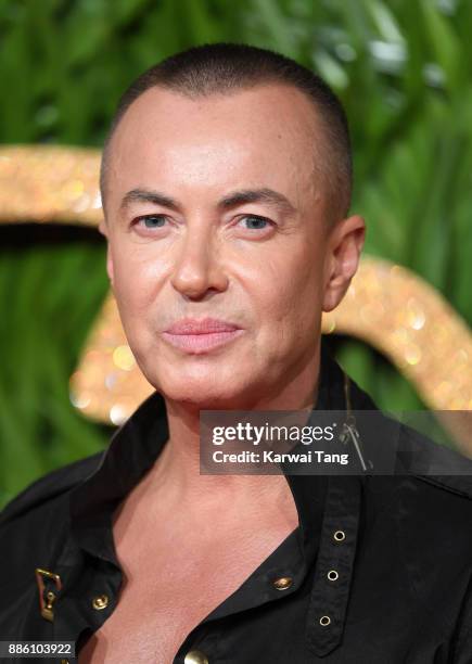 Julien Macdonald attends The Fashion Awards 2017 in partnership with Swarovski at Royal Albert Hall on December 4, 2017 in London, England.