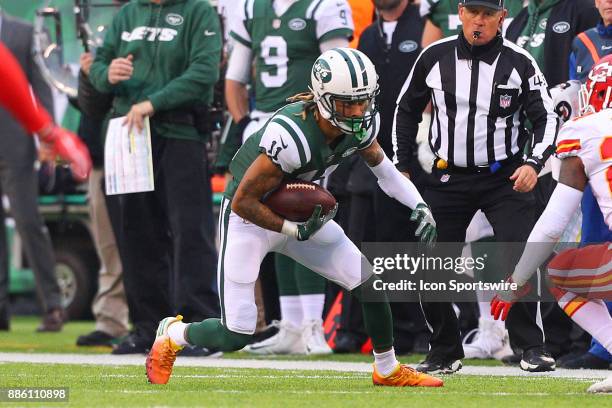 New York Jets wide receiver Robby Anderson during the National Football League game between the New York Jets and the Kansas City Chiefs on December...