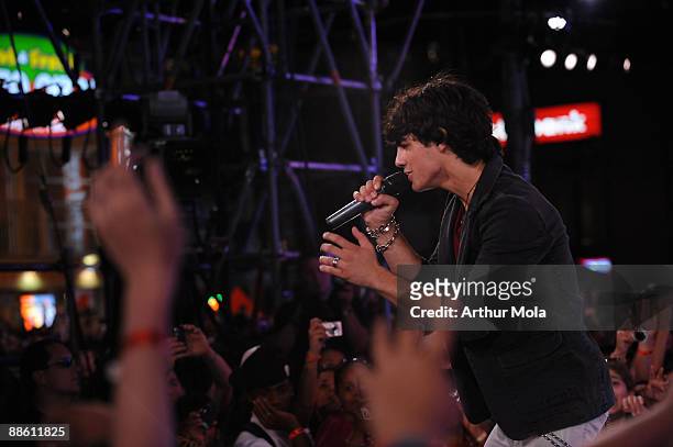 Joe Jonas of the Jonas Brothers perform at the 20th Annual MuchMusic Video Awards at the MuchMusic HQ on June 21, 2009 in Toronto, Canada.