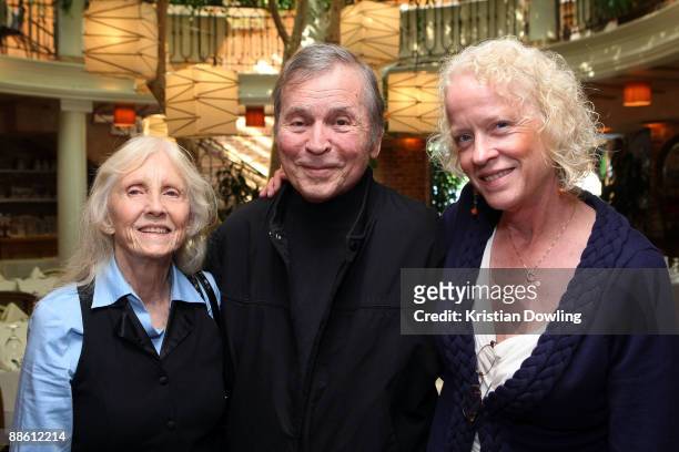 Original cast members Delores Taylor, Tom Laughlin and Lynn Baker Pitoun pose together at the 2009 Los Angeles Film Festival's Billy Jack/Woodstock...