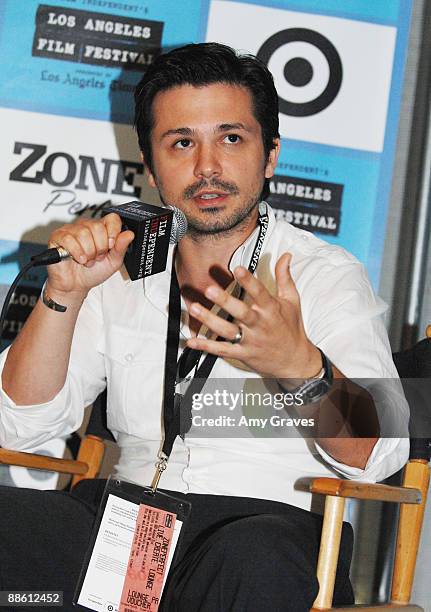 Actor Freddy Rodriguez attends the 2009 LAFF Coffee Talks: Directors, Actors, Composers and Writers Panel at the W Hotel on June 21, 2009 in Los...