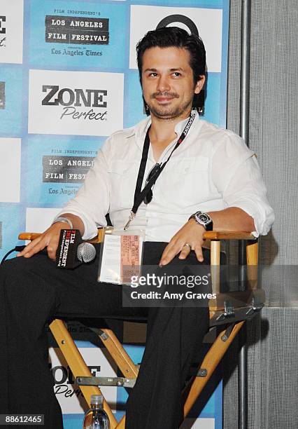 Actor Freddy Rodriguez attends the 2009 LAFF Coffee Talks: Directors, Actors, Composers and Writers Panel at the W Hotel on June 21, 2009 in Los...