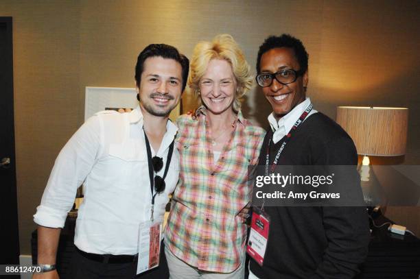 Actors Freddy Rodriguez, Melissa Leo and Andre Royo attend the 2009 LAFF Coffee Talks: Directors, Actors, Composers and Writers Panel at the W Hotel...
