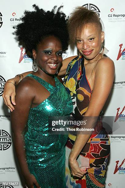 Melky Jean and model Stacey McKenzie attend Melky Jean's Birthday Party and Carma Fundraiser at The Griffin on June 21, 2009 in New York.