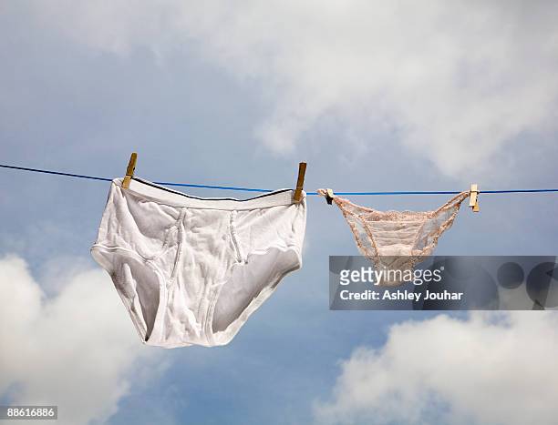 112 Panties Hanging On Clothesline Stock Photos, High-Res Pictures