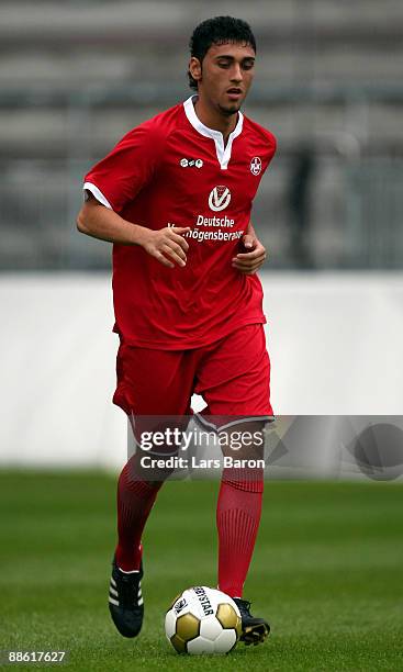 Ricky Pinheiro runs with the ball during the 1. FC Kaiserslautern team presentation on June 22, 2009 in Kaiserslautern, Germany.