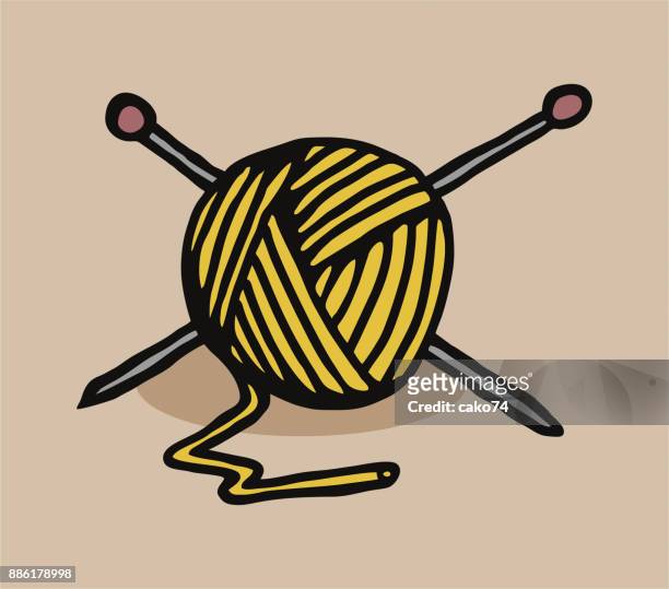 illustrazioni stock, clip art, cartoni animati e icone di tendenza di palla di colore artistico lana - wool ball