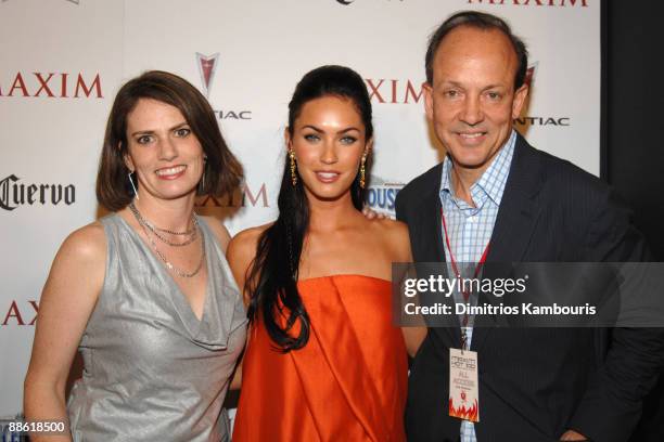 Kim O'Malley, Ice House Brand Manager, Megan Fox and Rob Gregory, Publisher of Maxim