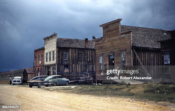 Tourists visit the ghost town of Bodie in the Sierra Nevada mountain range in California. The old gold mining town became Bodie State Historic Park...