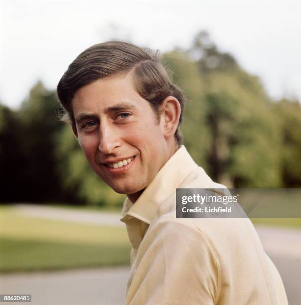 The Prince of Wales in the grounds of Balmoral Castle, Scotland during the Royal Family's annual summer holiday in August 1972. Part of a series of...