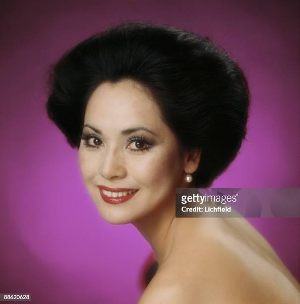 Madame Dewi Sukarno, Japanese born socialite and wife of the former Indonesian leader, photographed on 11th June 1974. .