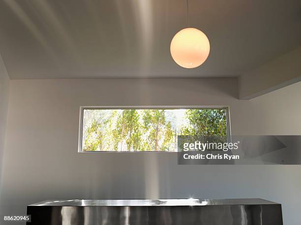 interior of modern kitchen - steel bar stock pictures, royalty-free photos & images